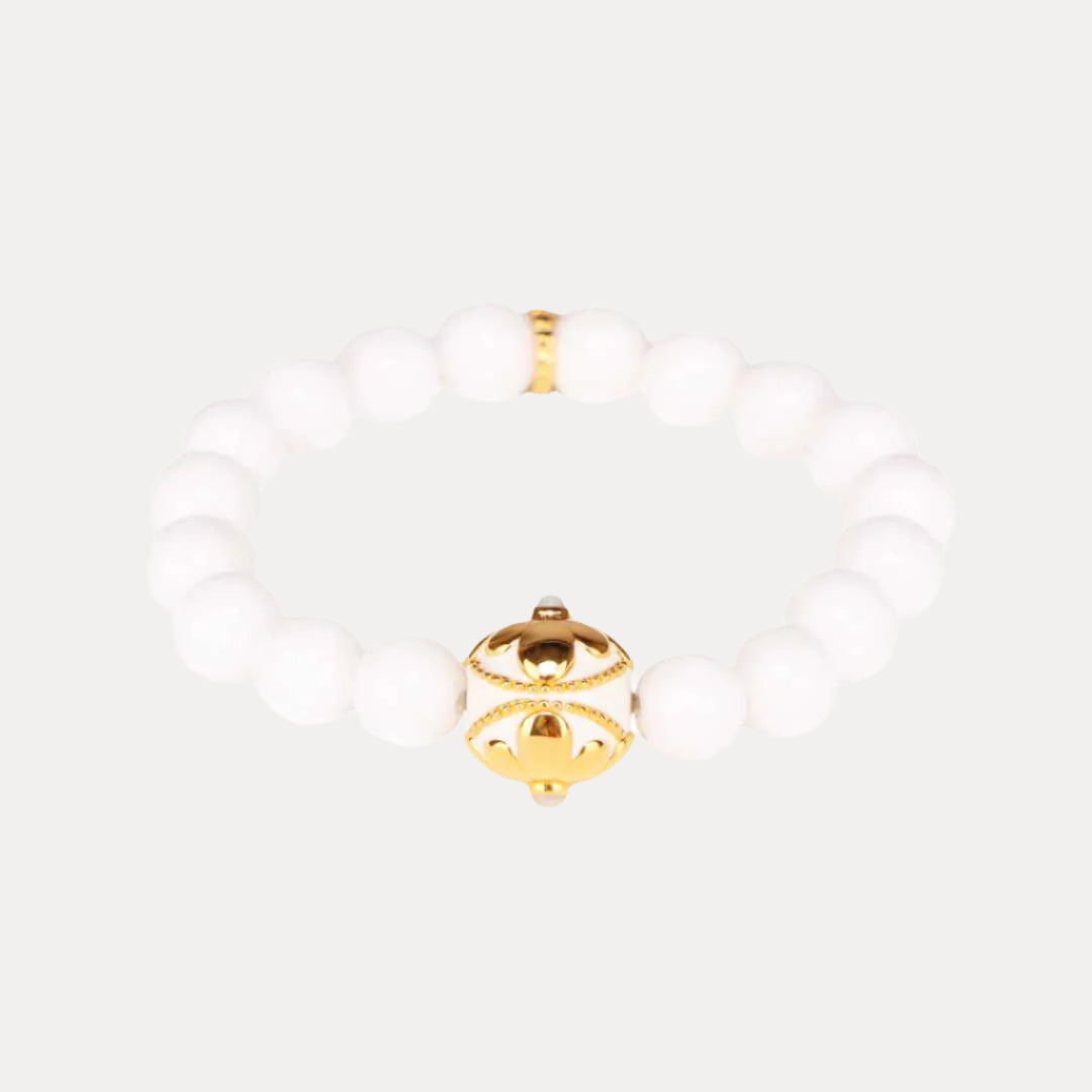 Snow Primrose Beaded Bracelet For Women | BuDhaGirl