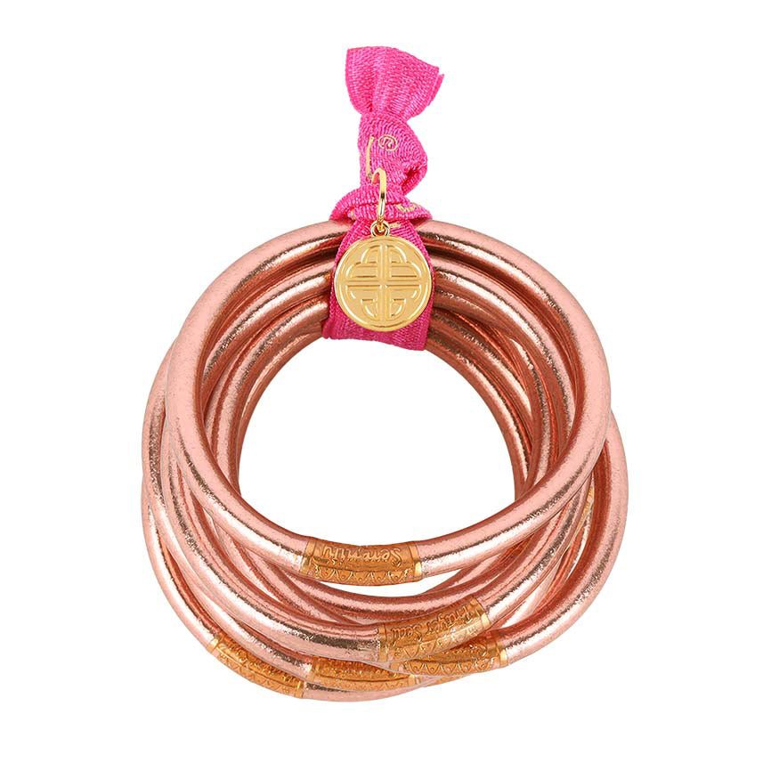 Rose Gold All Weather Bangles® (AWB®) - Serenity Prayer | Bangle Bracelets for Women | BuDhaGirl