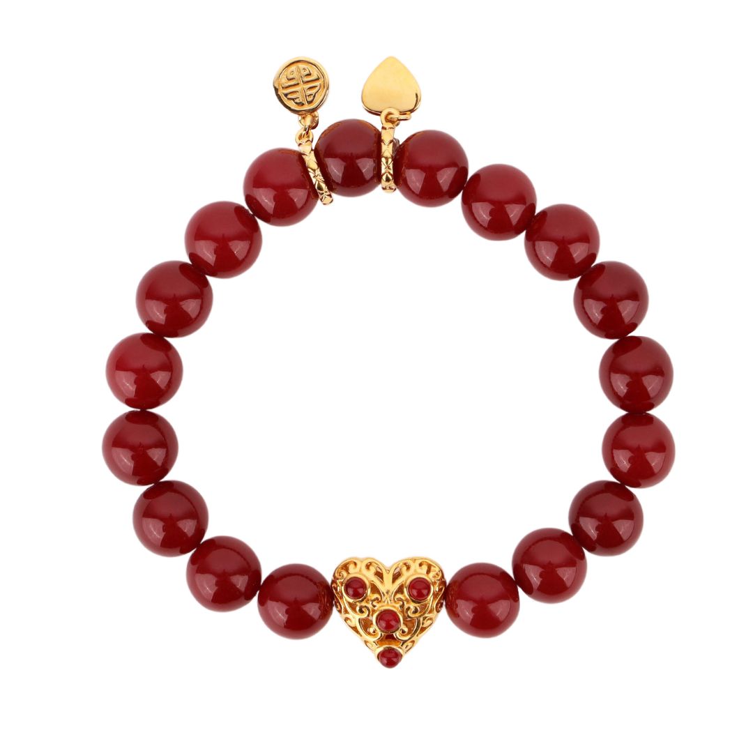 Corazon Ruby Beaded Bracelet For Women | BuDhaGirl