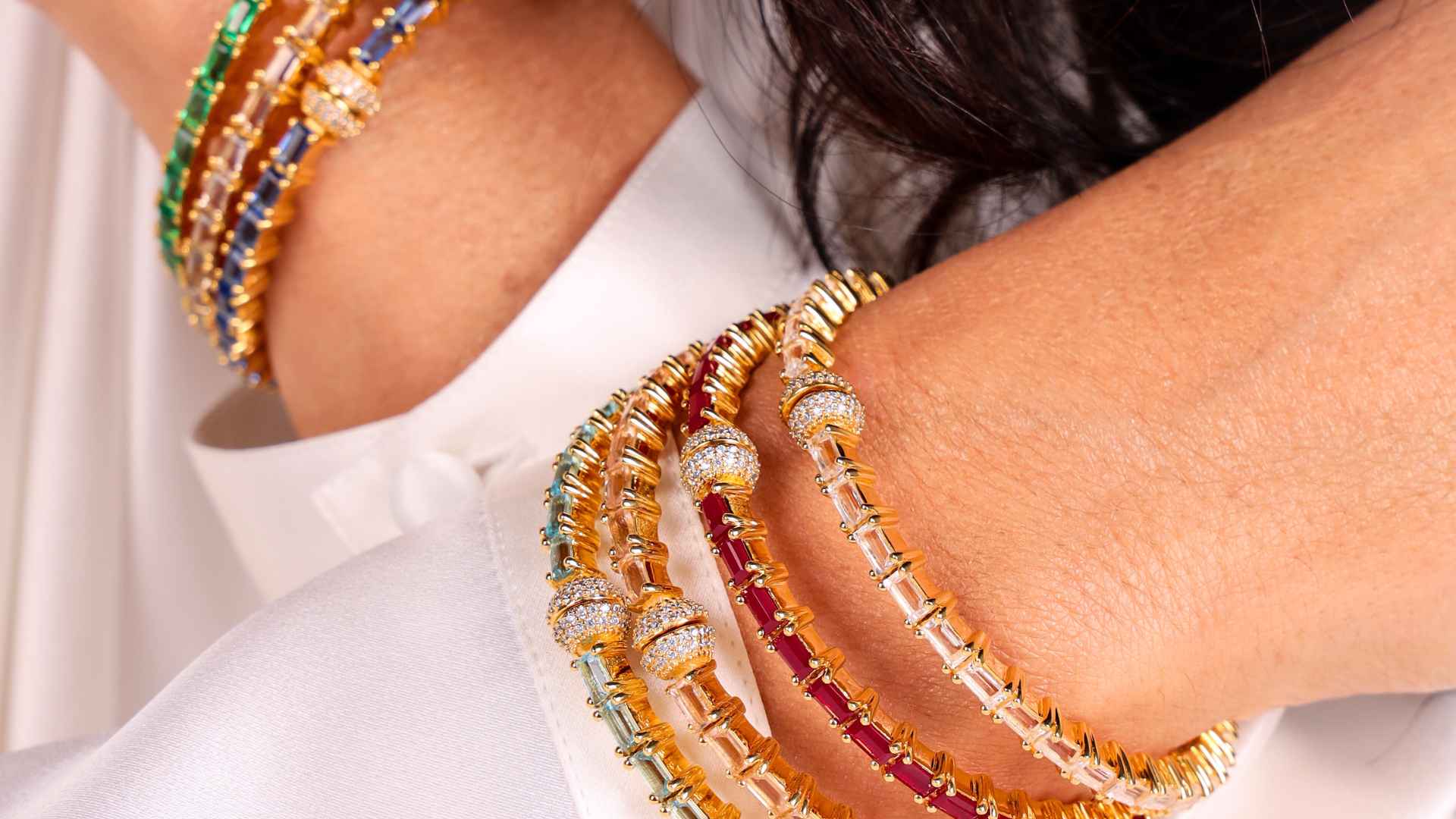 The BuDhaGirl Gift Guide | Luxe Gifts | Woman Wearing Natural Gemstone Birthstone Bracelets