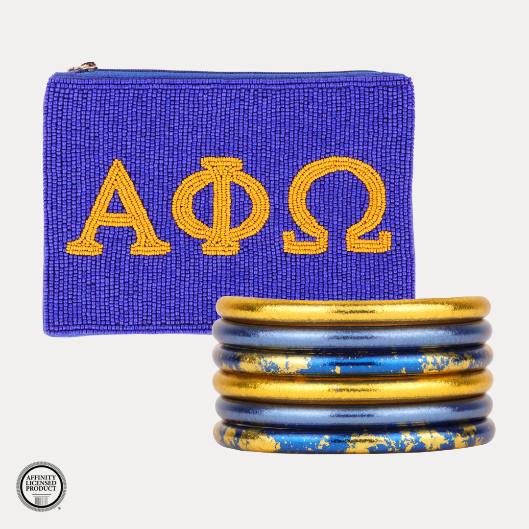 Alpha Phi Omega Sorority Bangle Bracelet Stack | BuDhaGirl