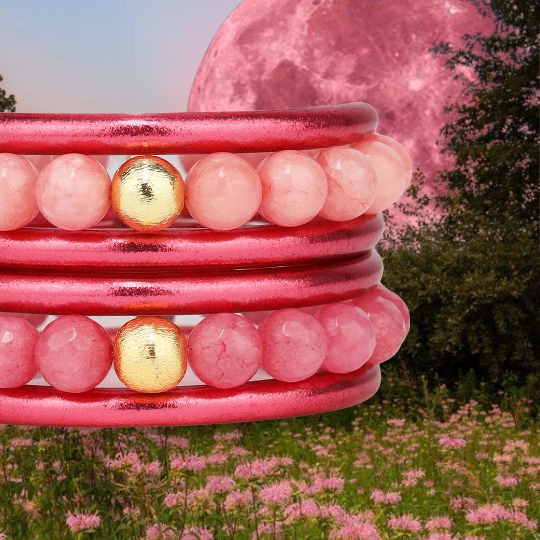 April Pink Full Moon Bracelet Stack of the Week | BuDhaGirl