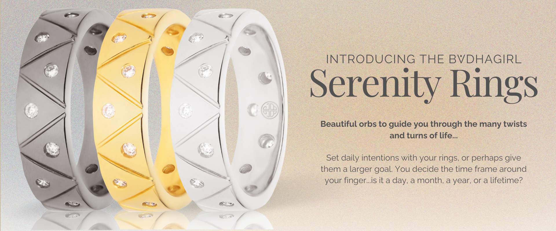 Introducing BuDhaGirl Gold Plated Brass Serenity Rings for Women | BuDhaGirl