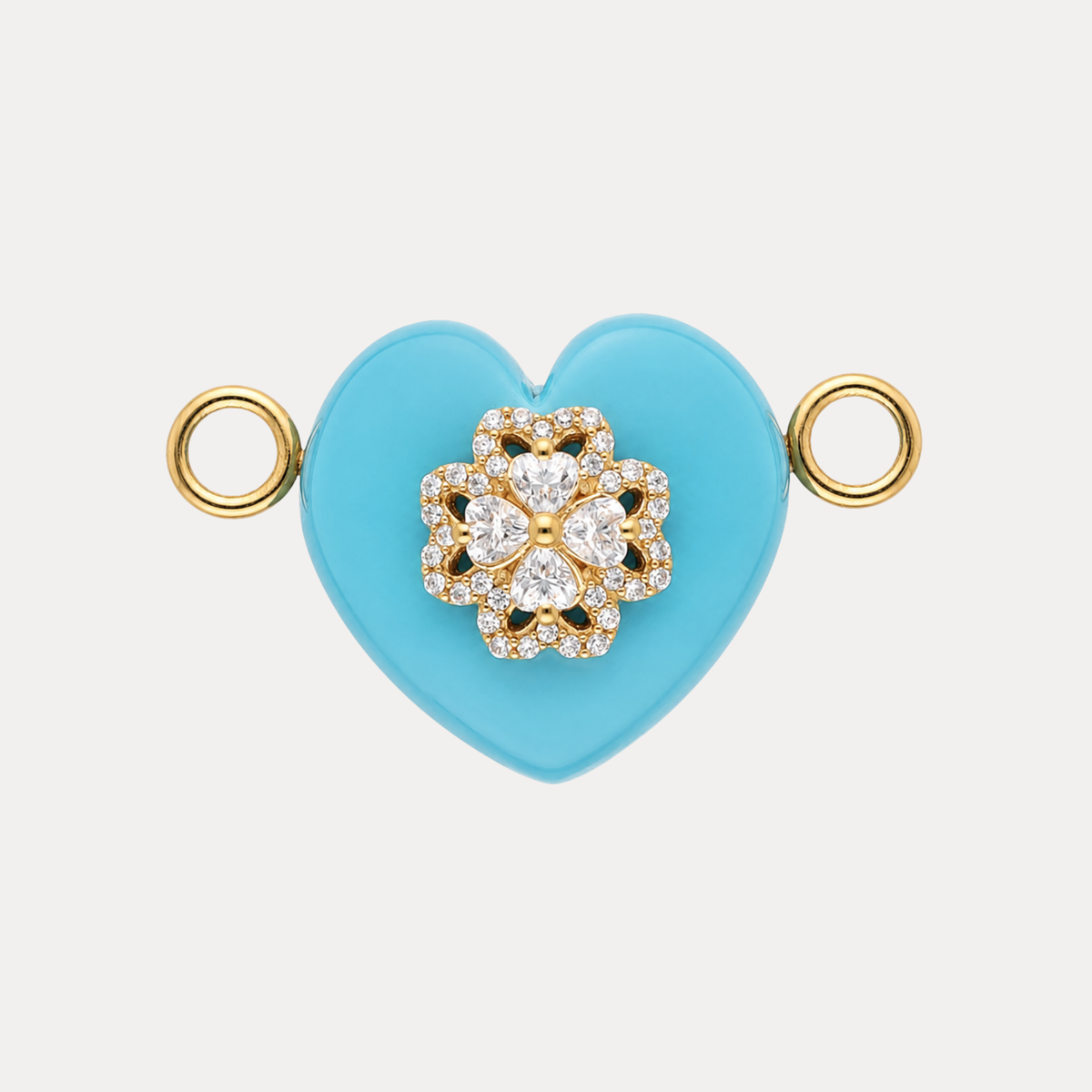 Blue Onyx Heart Charm | Luminous Talisman Jewelry | BuDhaGirl