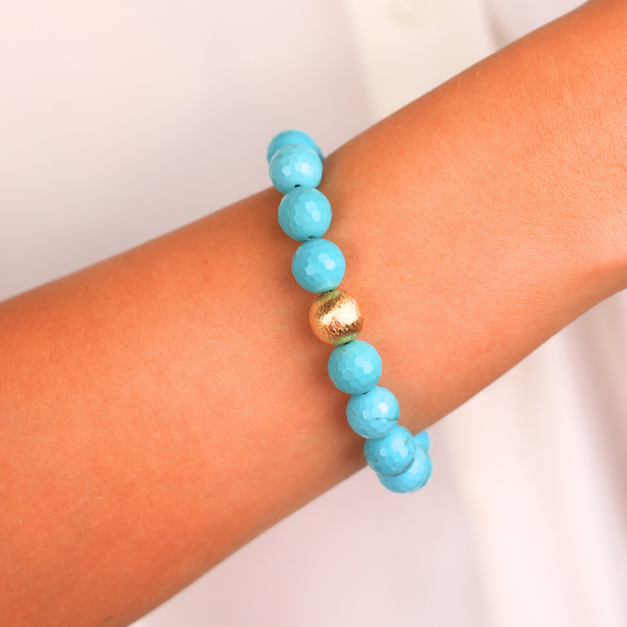 Blue Sky Beaded Bracelet