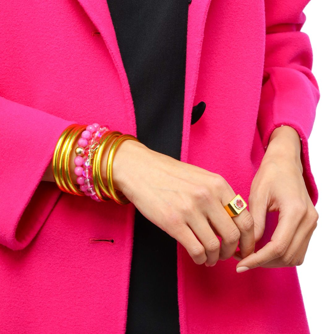 Lock & Key Charm Beaded Chain Bracelet For Women | BuDhaGirl