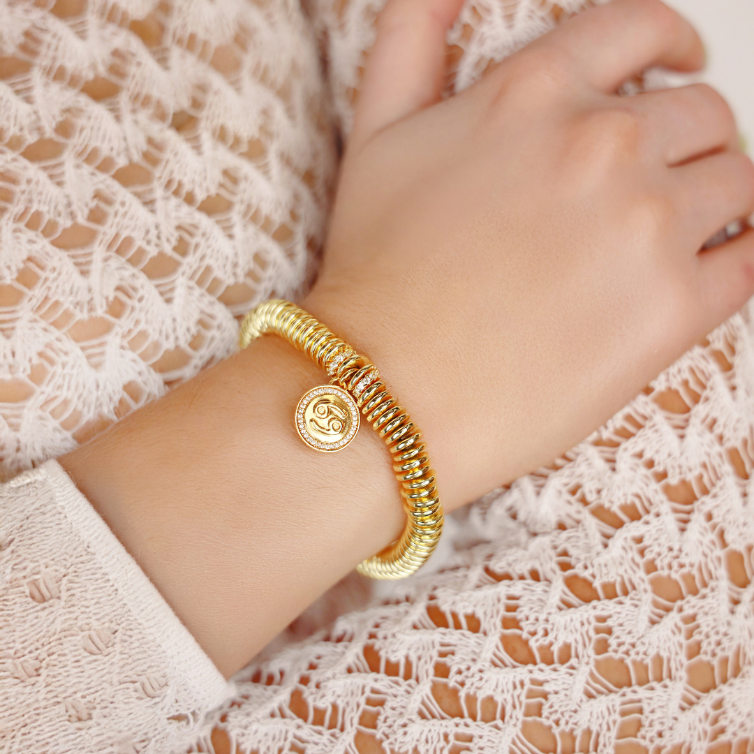 Cancer Zodiac Charm Bracelet