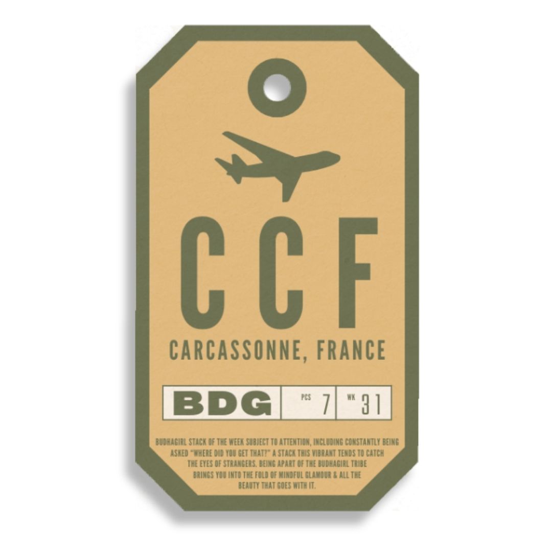 Luggage Tag for Carcassonne France Bangle Bracelet Stack of the Week | BuDhaGirl