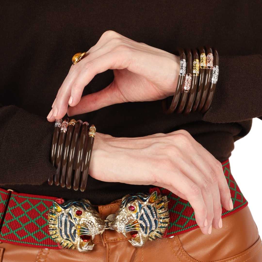 Three Kings All Weather Bangles® (AWB®) - Chocolate | Bangle Bracelets for Women | BuDhaGirl
