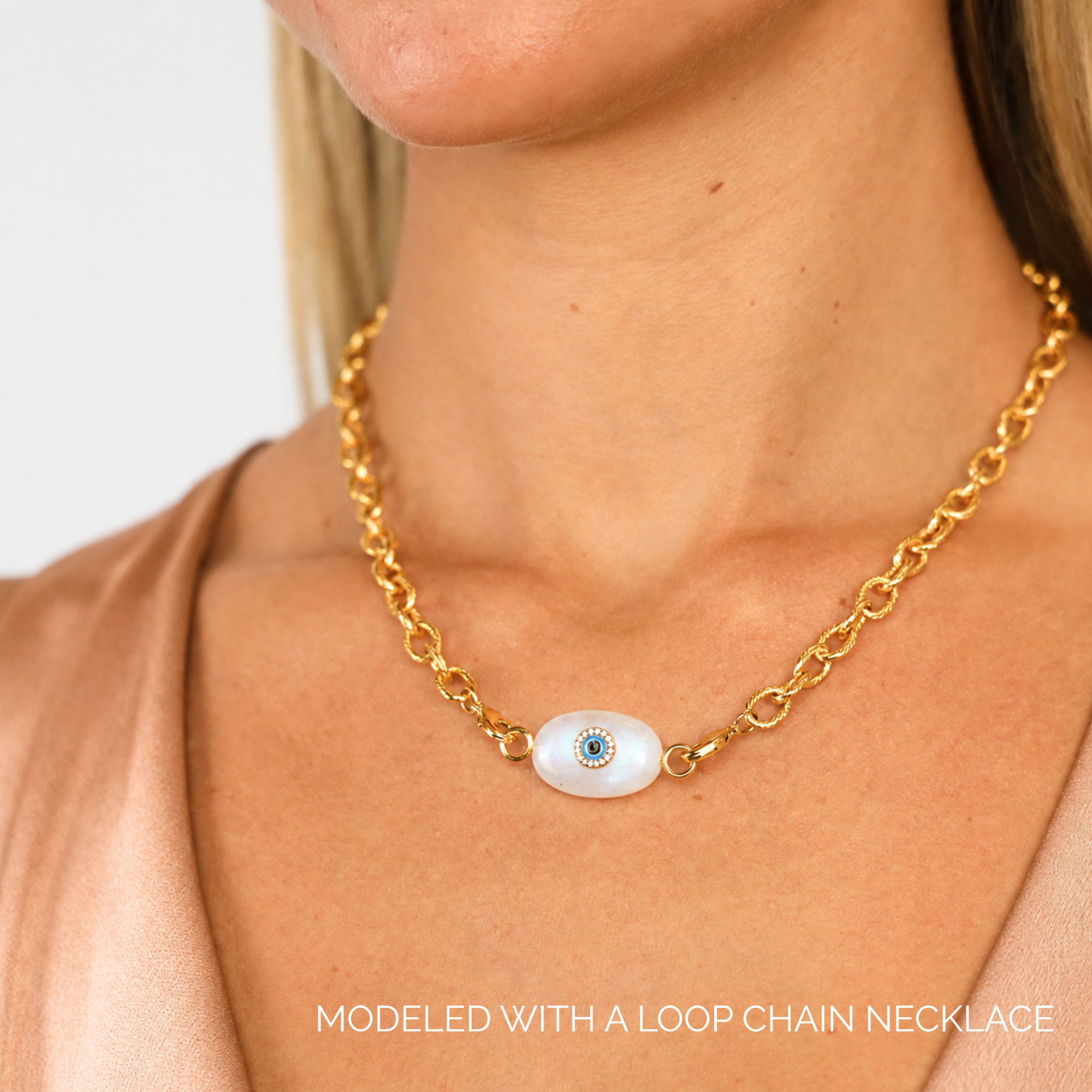 Clear Quartz Eye Charm