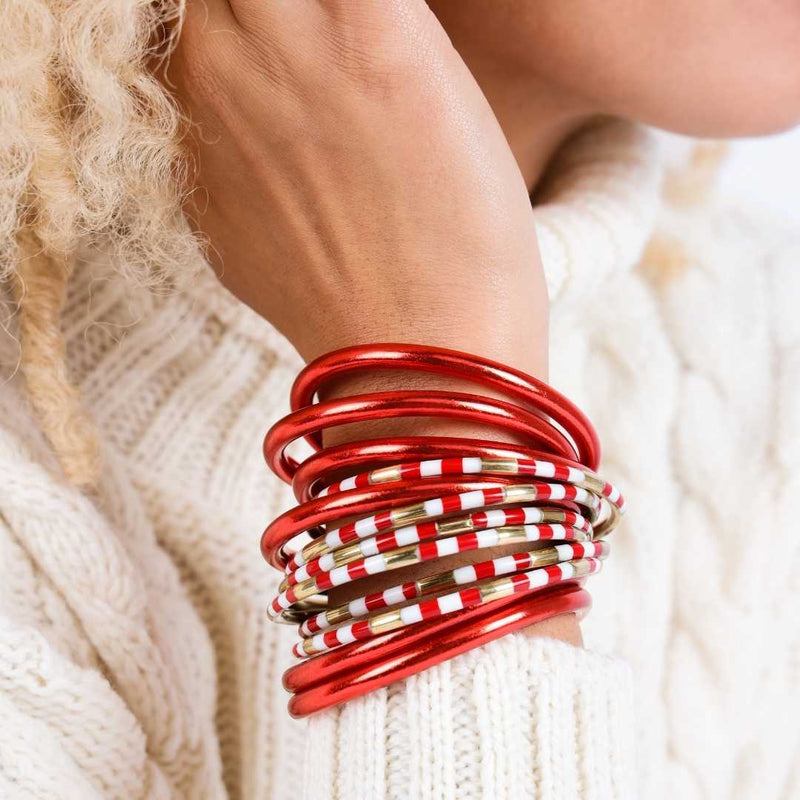 Crimson Red All Weather Bangles Serenity Prayer BuDhaGirl