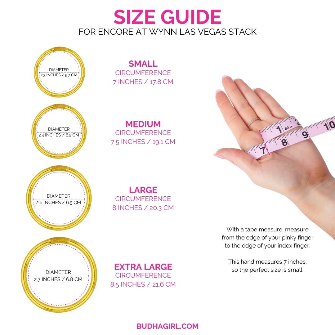 Encore at Wynn Las Vegas Bracelet Stack of the Week Size Guide | BuDhaGirl