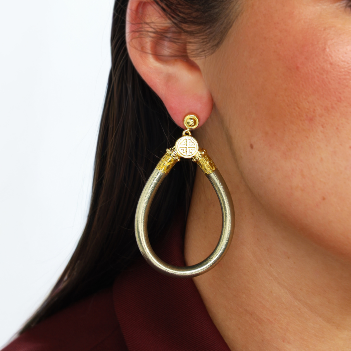 a close up of a woman's ear