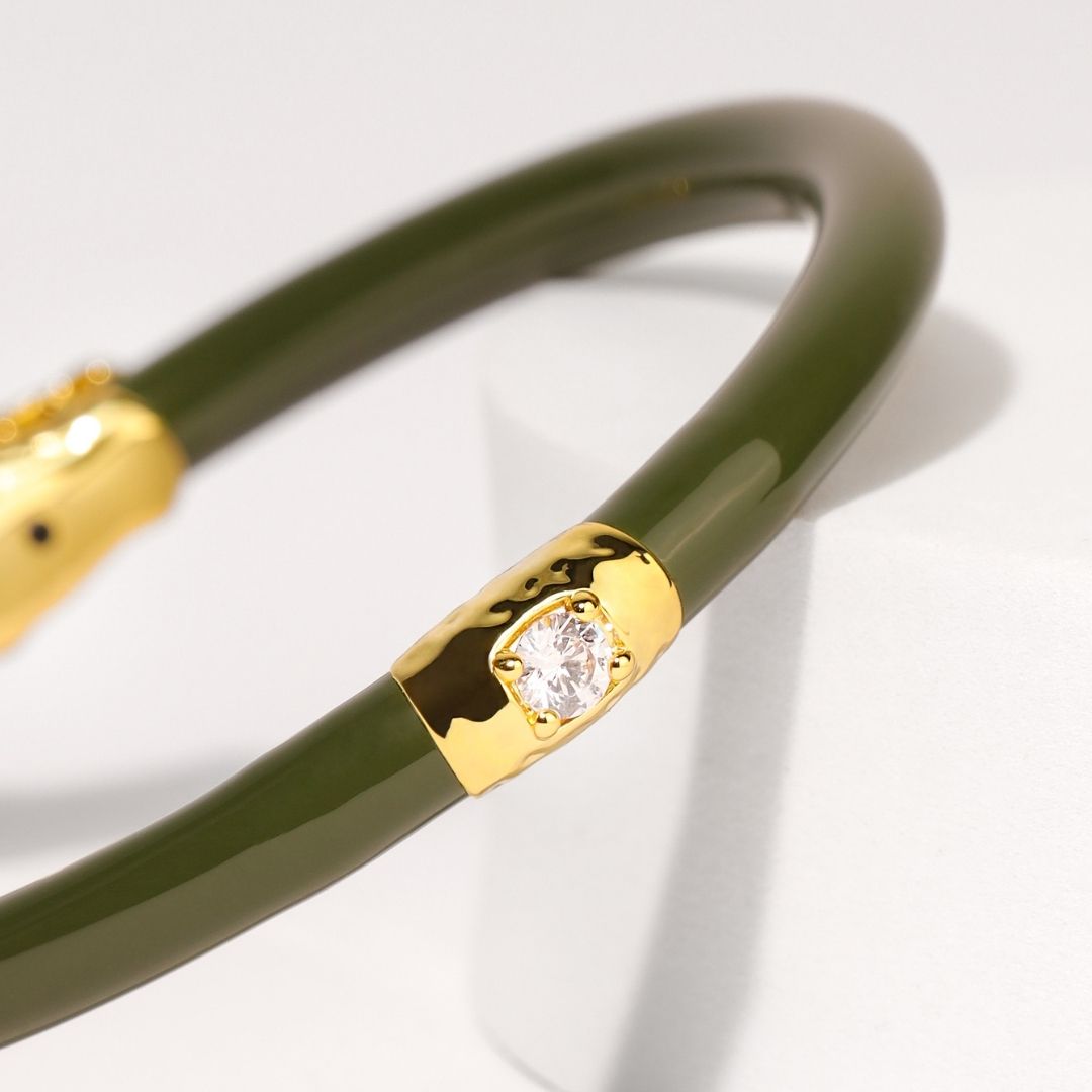 Fauna Crocodile All Weather Bangle® (AWB®) - Jade