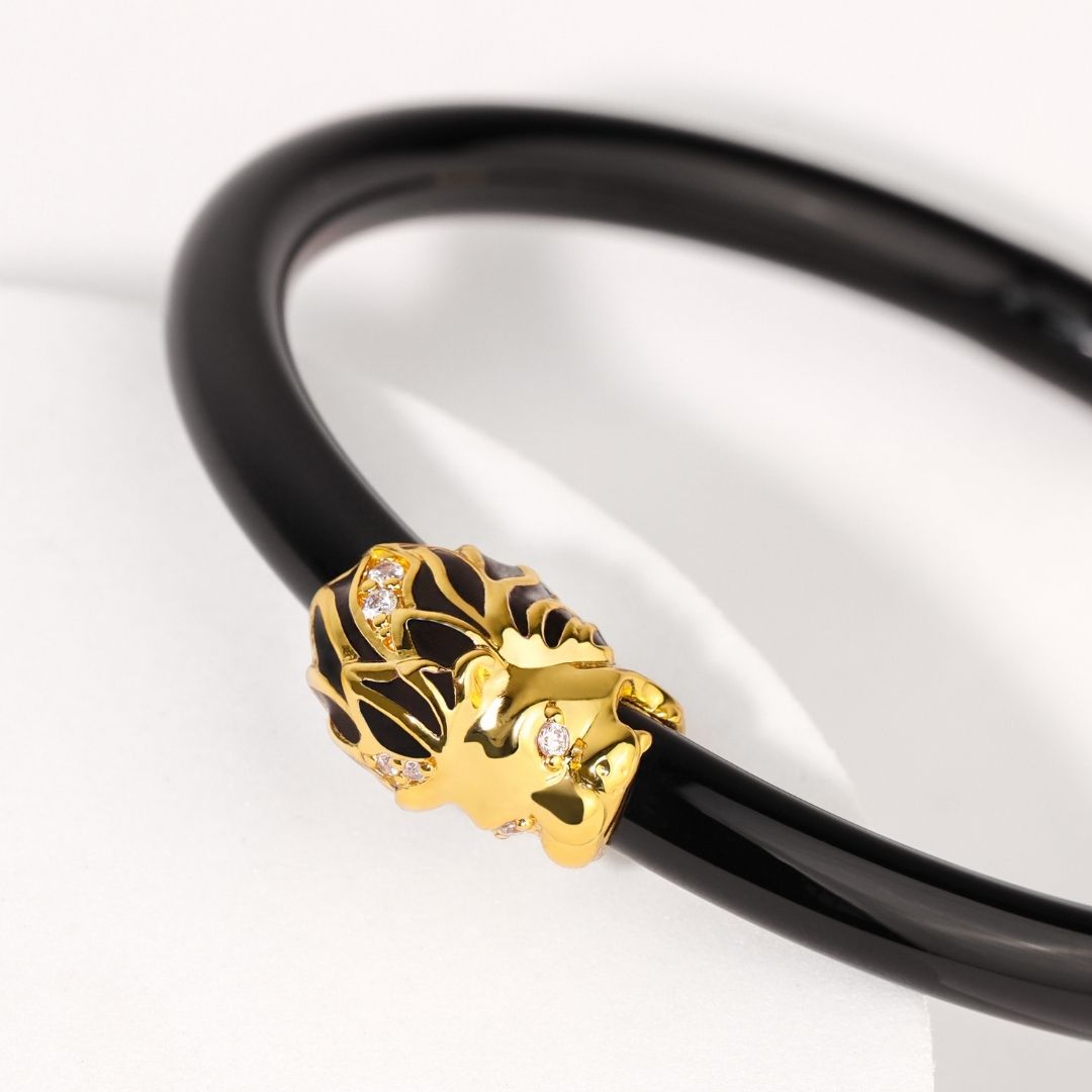 Fauna Lion All Weather Bangle® (AWB®) - Black