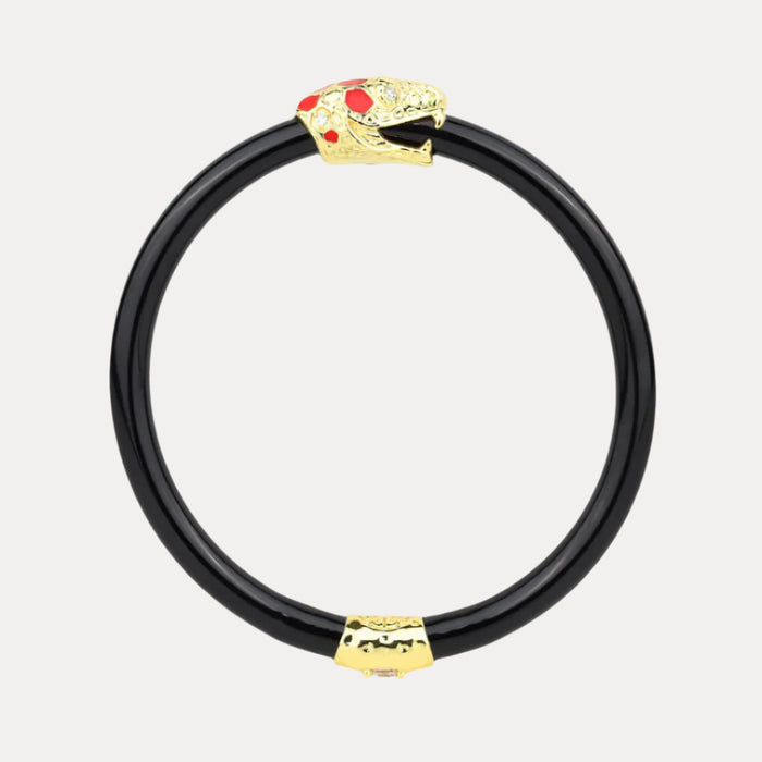 Fauna Panther All Weather Bangle - Chocolate