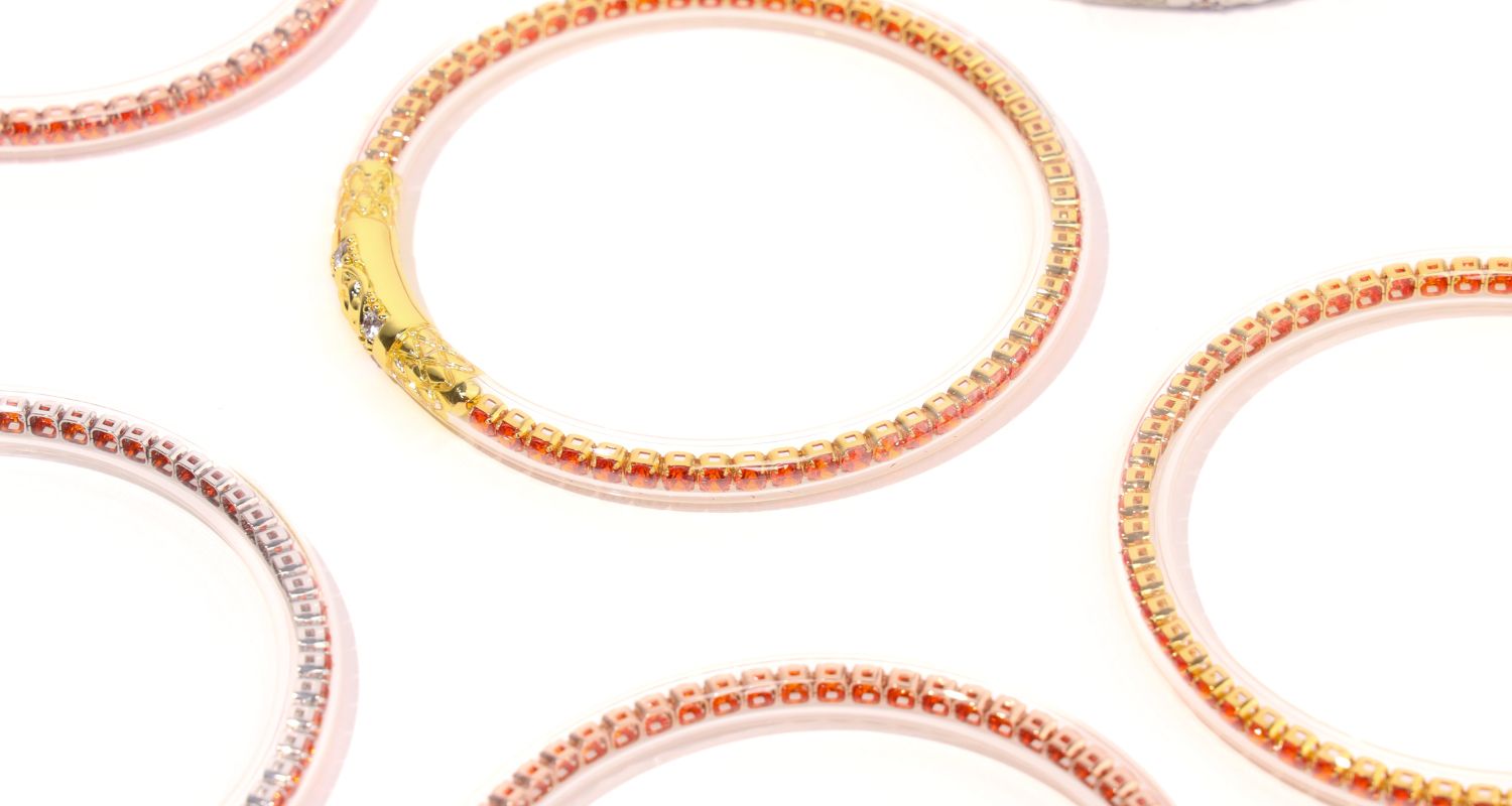 Orange Flame Three Queens All Weather Bangles | BuDhaGirl
