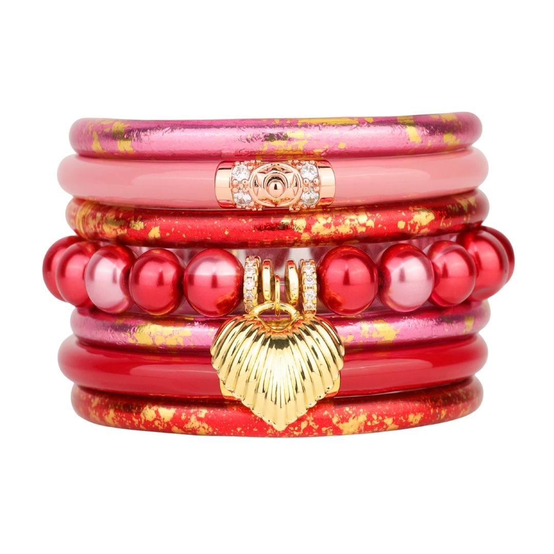 Valentine's Day Bangle Bracelet Stacks for Women - Fuego Stack | BuDhaGirl