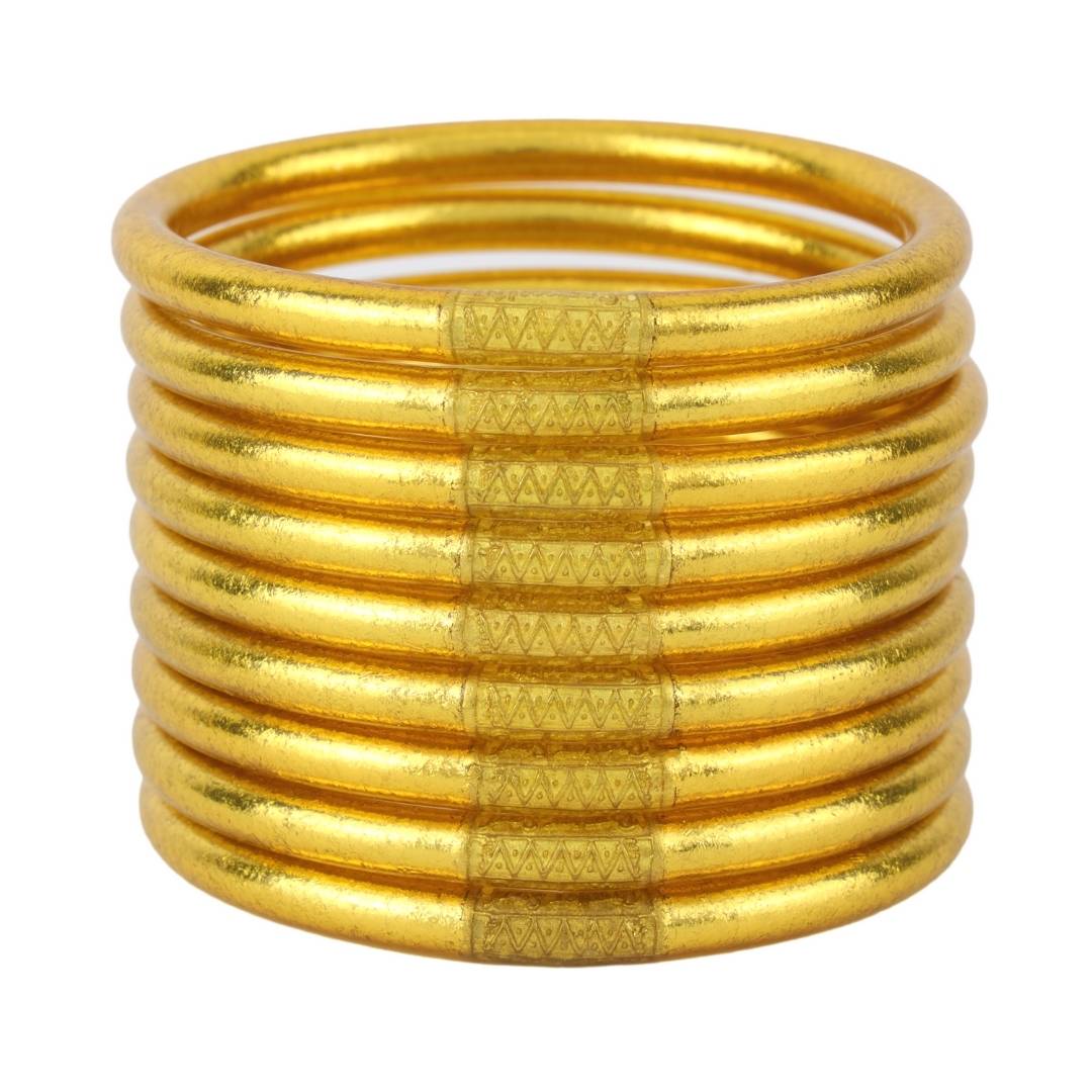 Gold All Weather Bangles® (AWB®) - Serenity Prayer | Bangle Bracelets for Women | BuDhaGirl