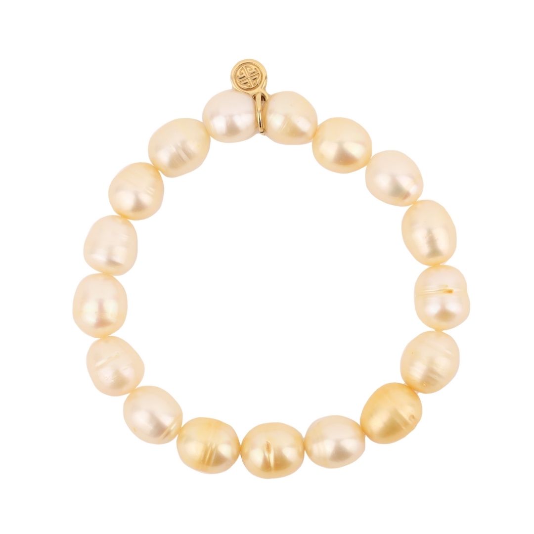 Gold Baroque Pearl Bracelet for Women | BuDhaGirl