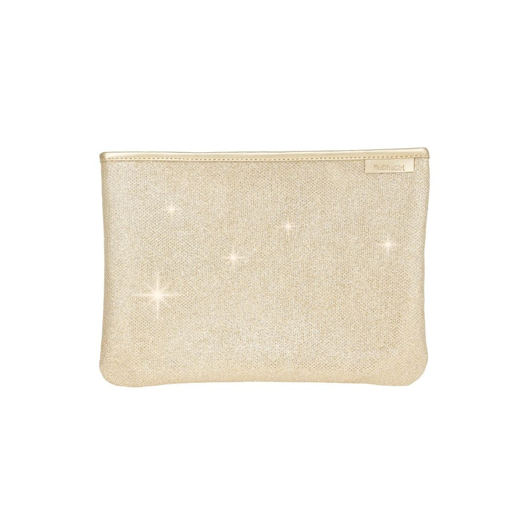 Medium Gold Glitter Stardust Canvas Pochette | BuDhaGirl