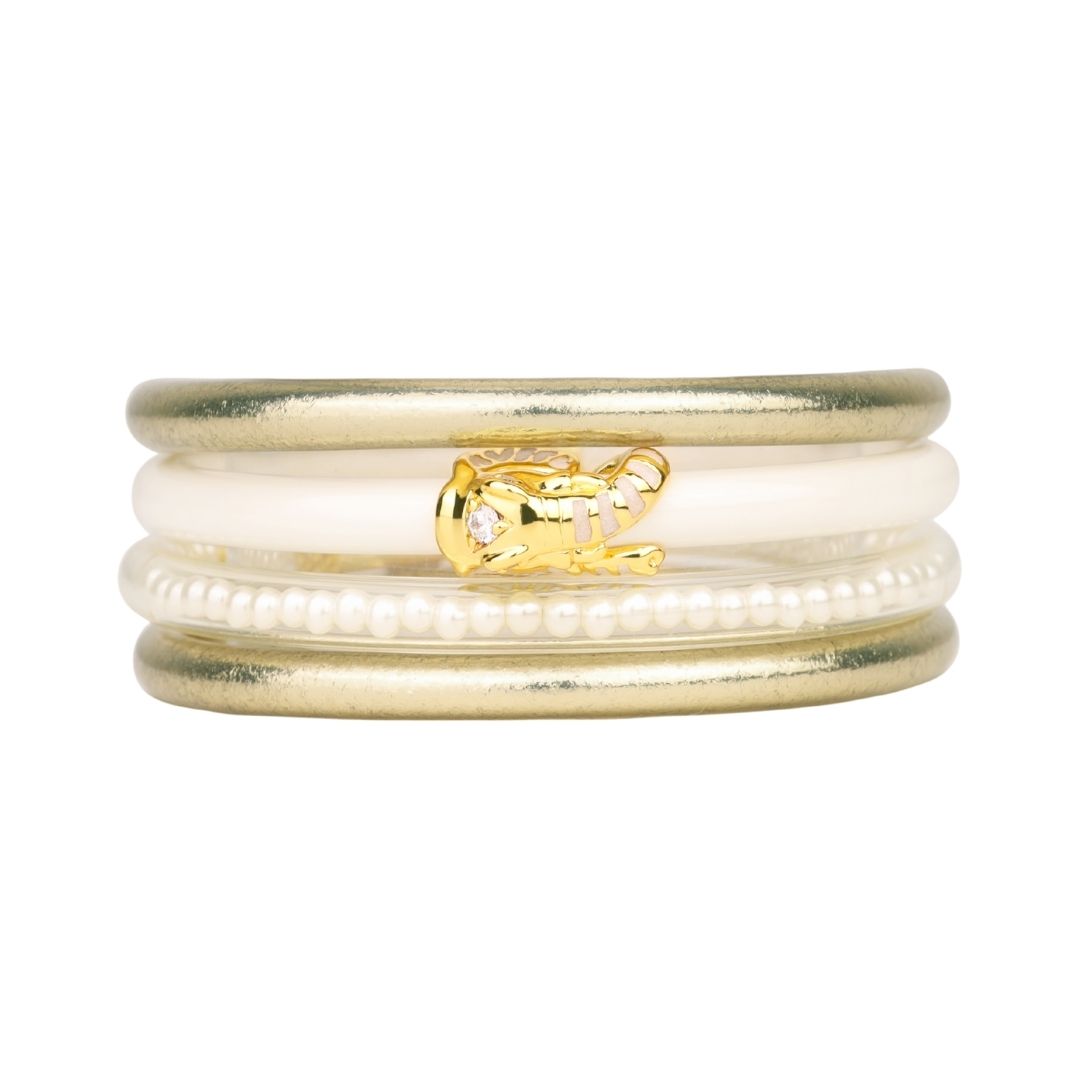 Ivory Elephant Bangle Bracelet Stack | BuDhaGirl