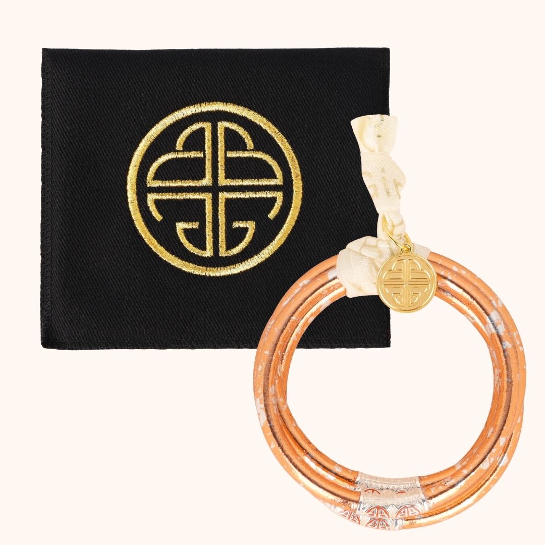 12.01.101.242.SM4,12.01.101.242.MD4,12.01.101.242.LG4,12.01.101.242.XL4, KOI Peche Bangles: Peach & Silver All Weather Bangle Bracelet Jewelry