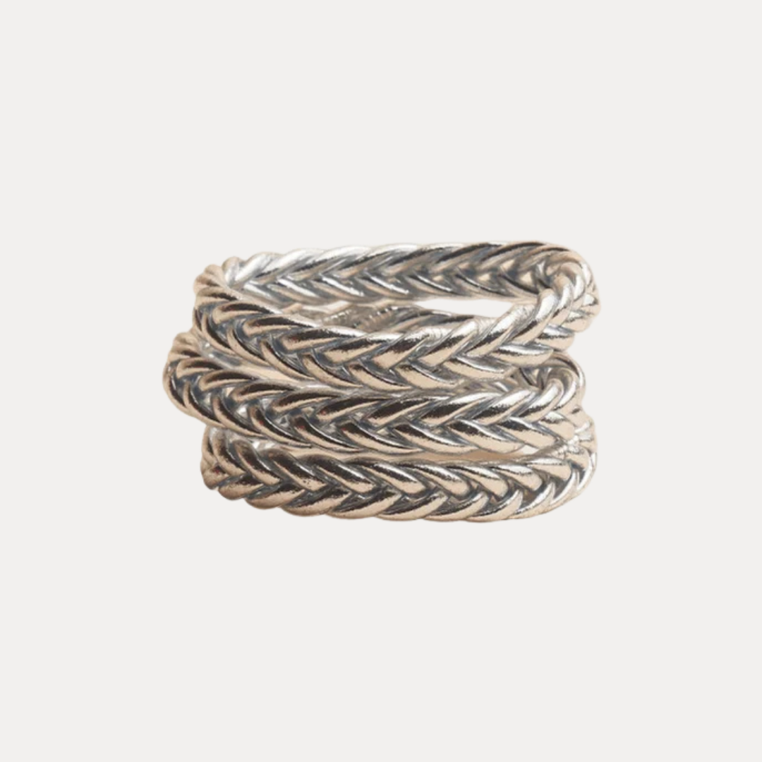 Kumali Double Braided Bracelet - Silver