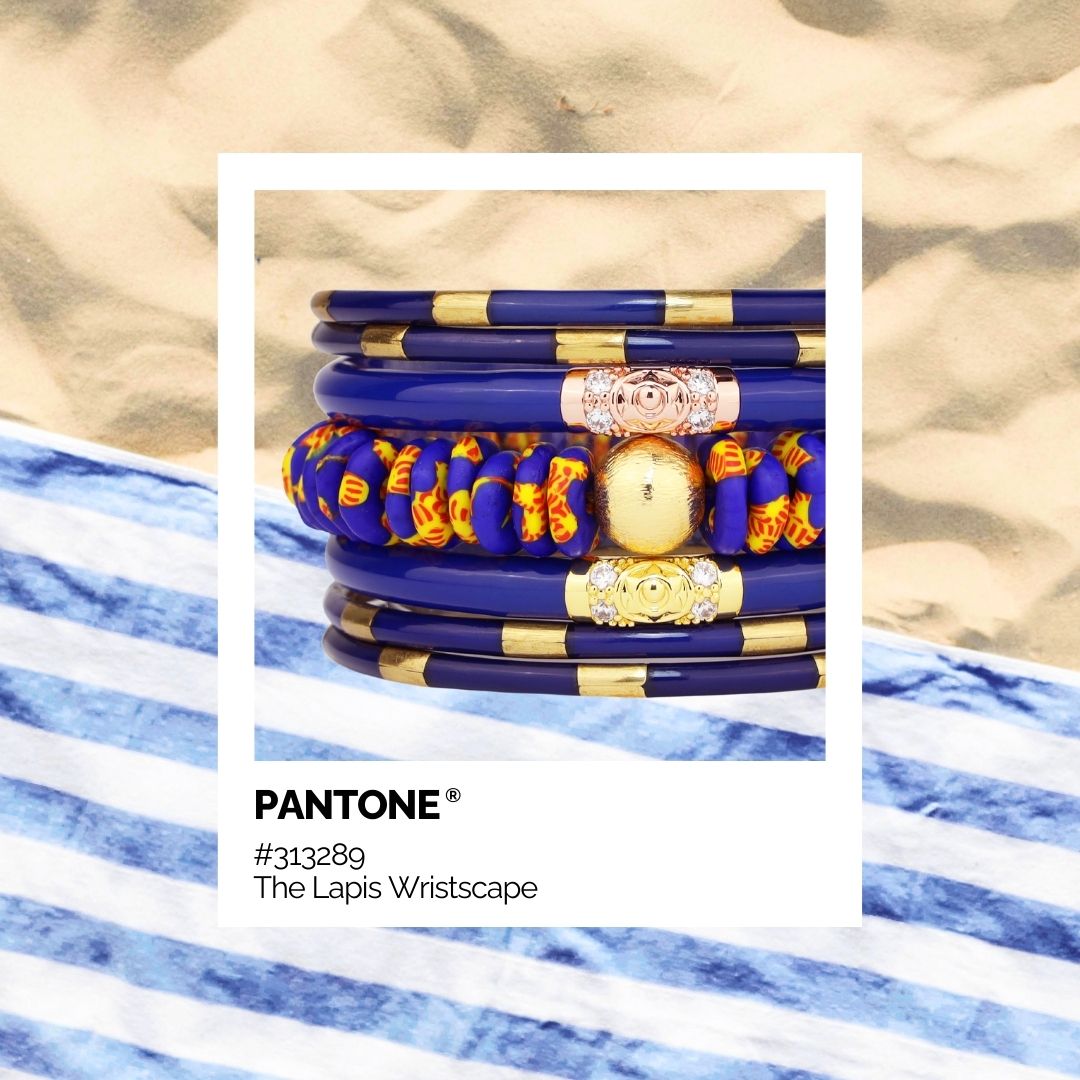 Lapis Summer Blues Bangle Bracelet Stack | BuDhaGirl