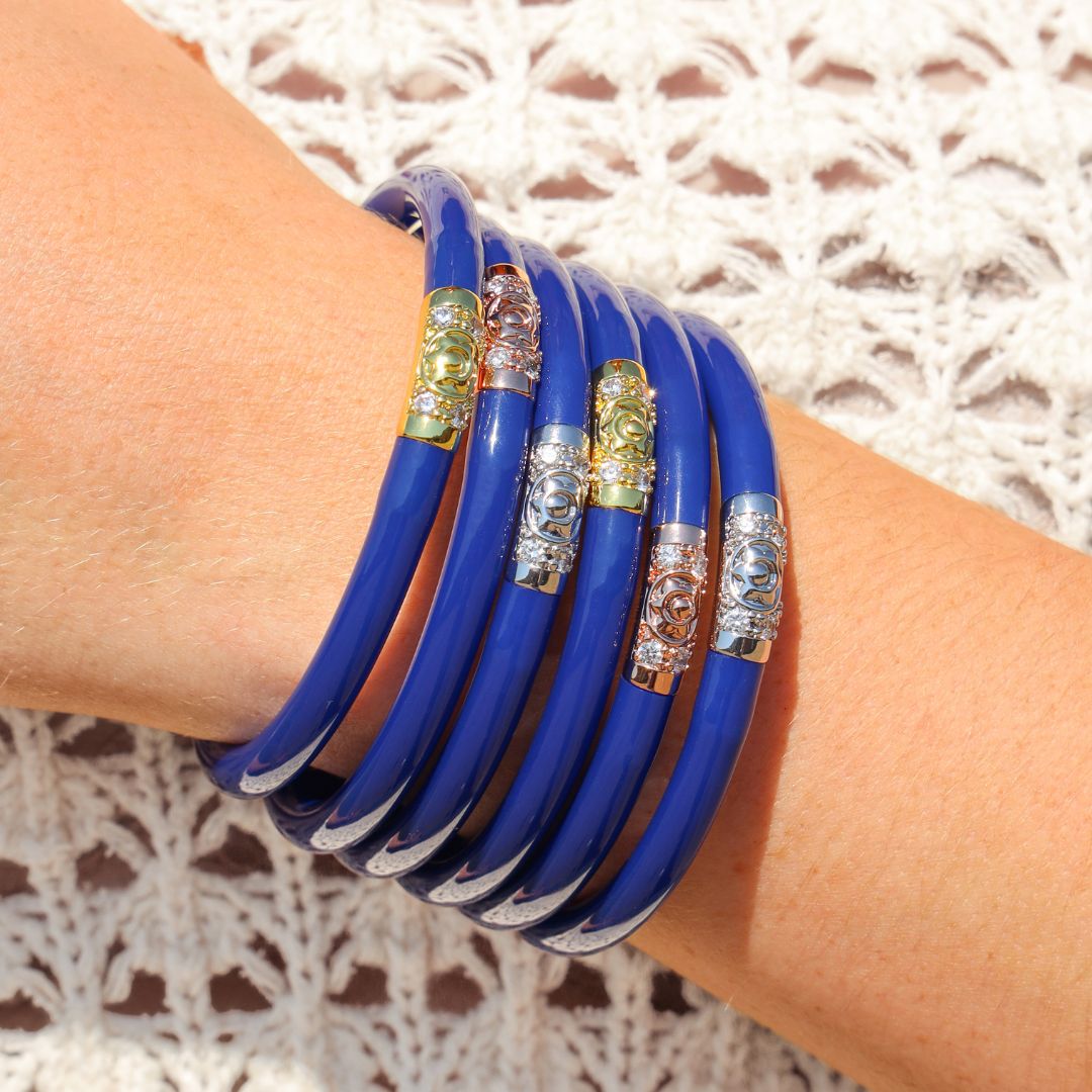 Lapis Blue All Weather Bangle Bracelet for Women | BuDhaGirl