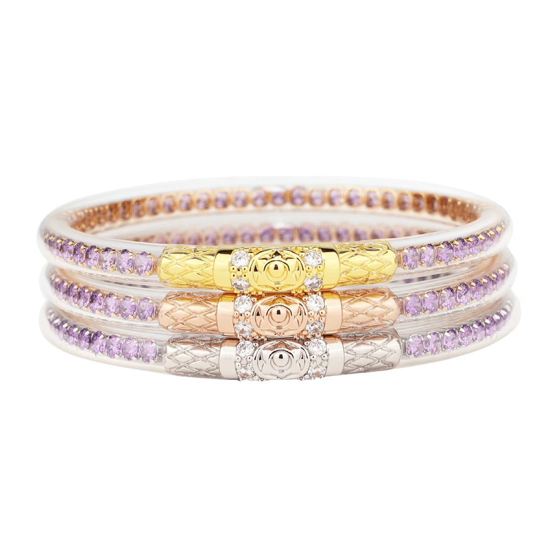 Lila Three Queens All Weather Bangles Bracelets | BuDhaGirl