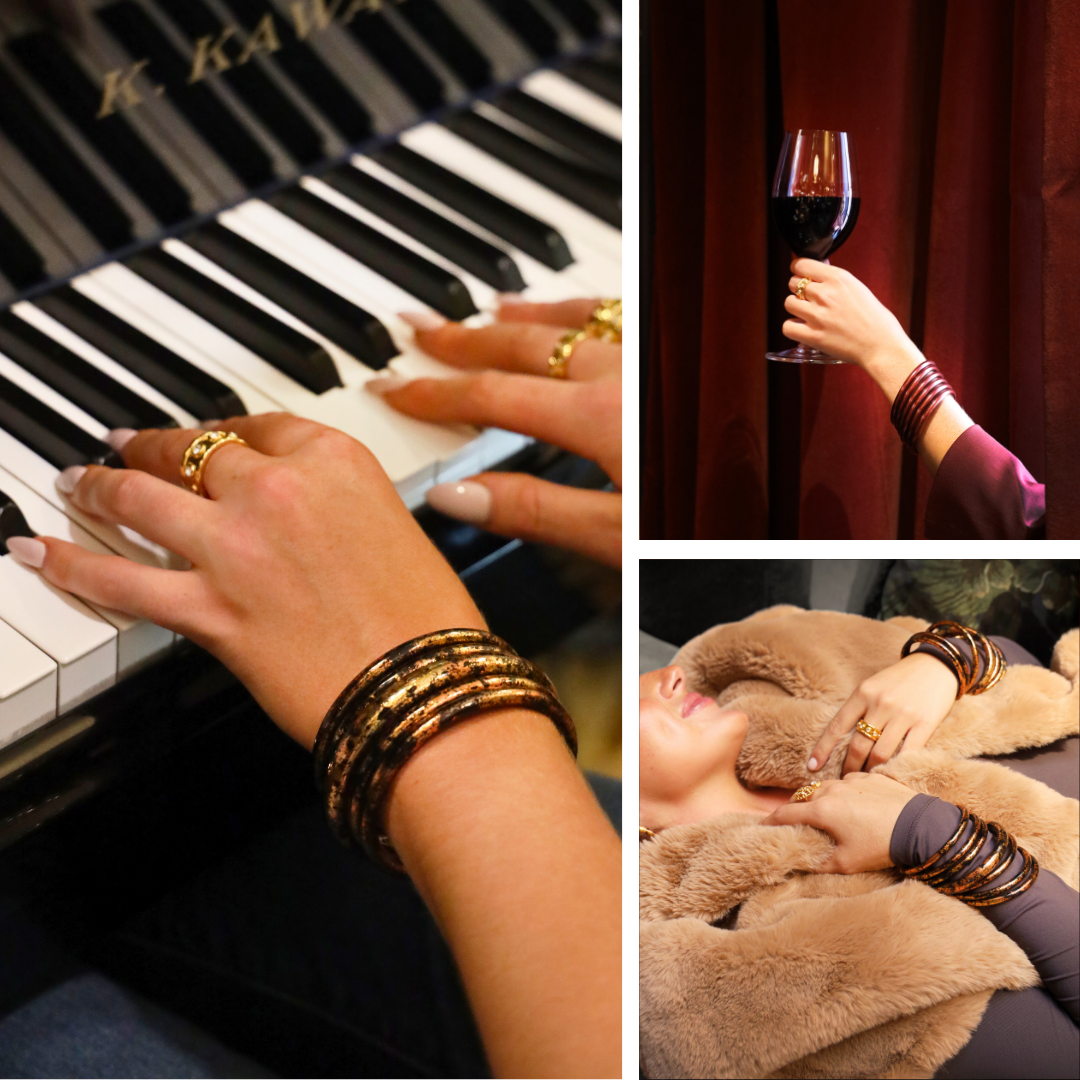 Merlot and Leopard Bangle Bundle | BuDhaGirl