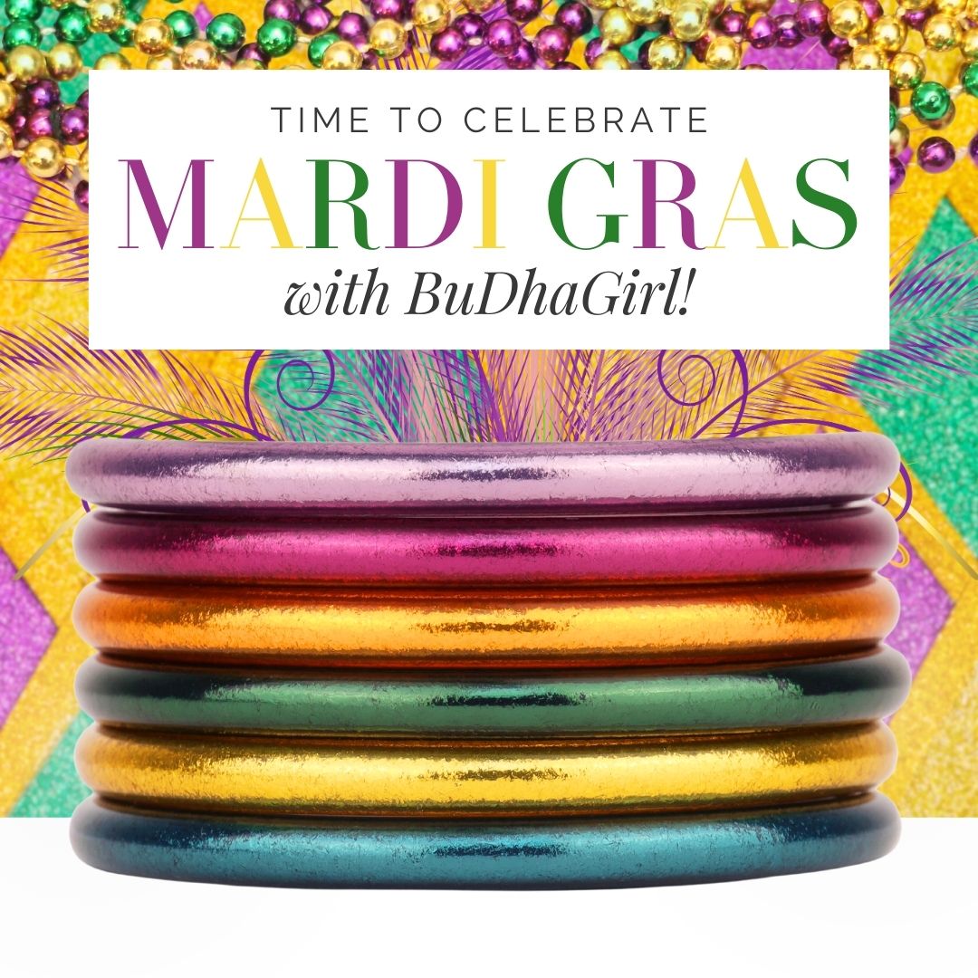 Mardi Gras Magnifique Bangle Bracelet Stack of the Week | BuDhaGirl