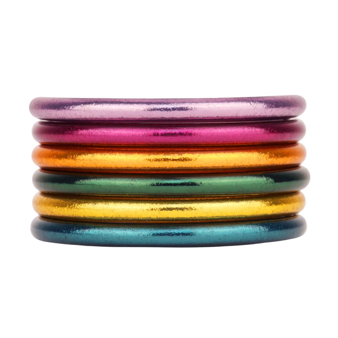 Mardi Gras Magnifique Bangle Bracelet Stack of the Week | BuDhaGirl