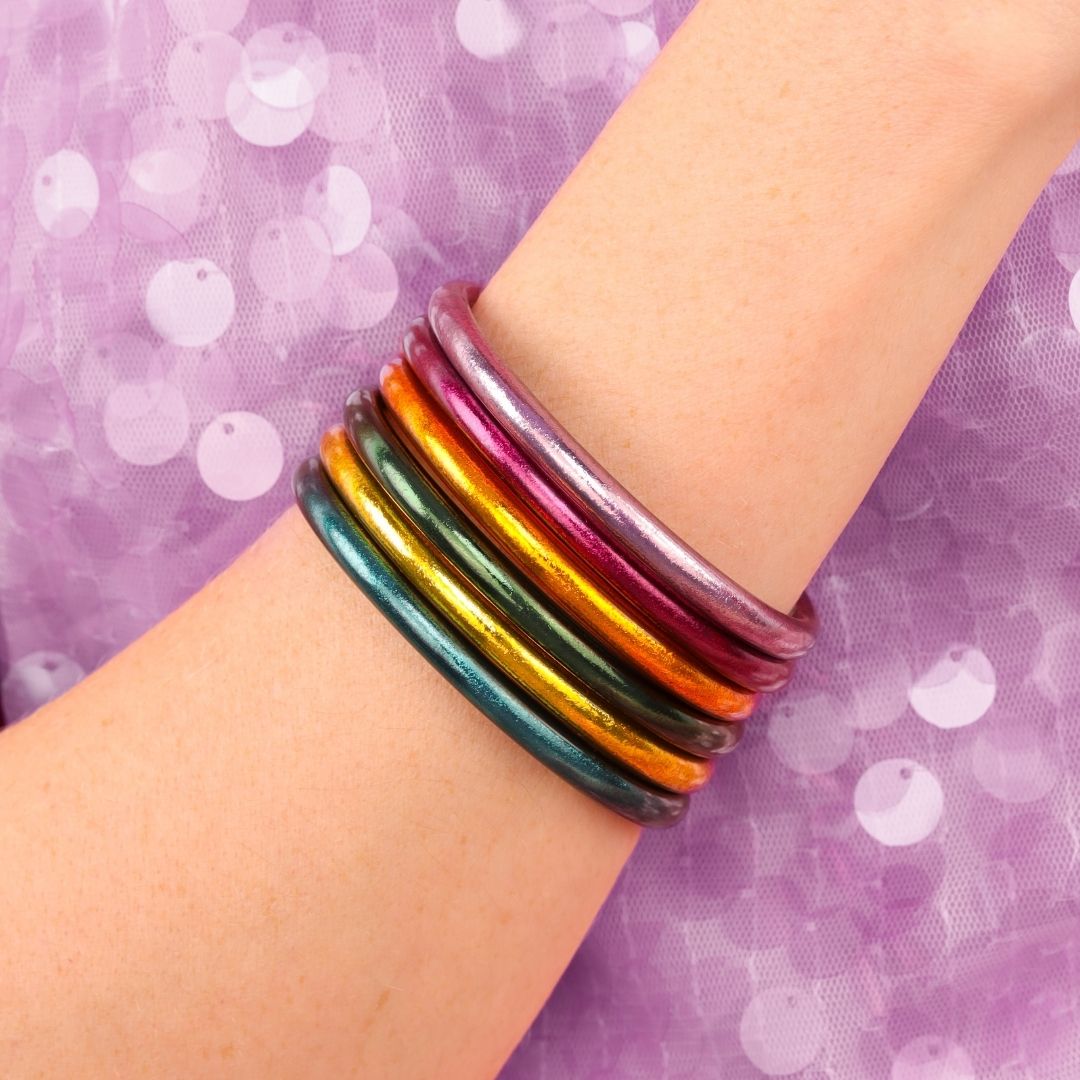 Mardi Gras Magnifique Bangle Bracelet Stack of the Week | BuDhaGirl