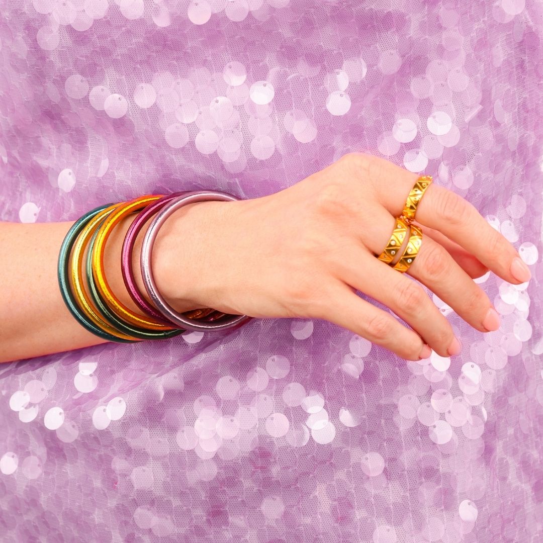 Mardi Gras Magnifique Bangle Bracelet Stack of the Week | BuDhaGirl