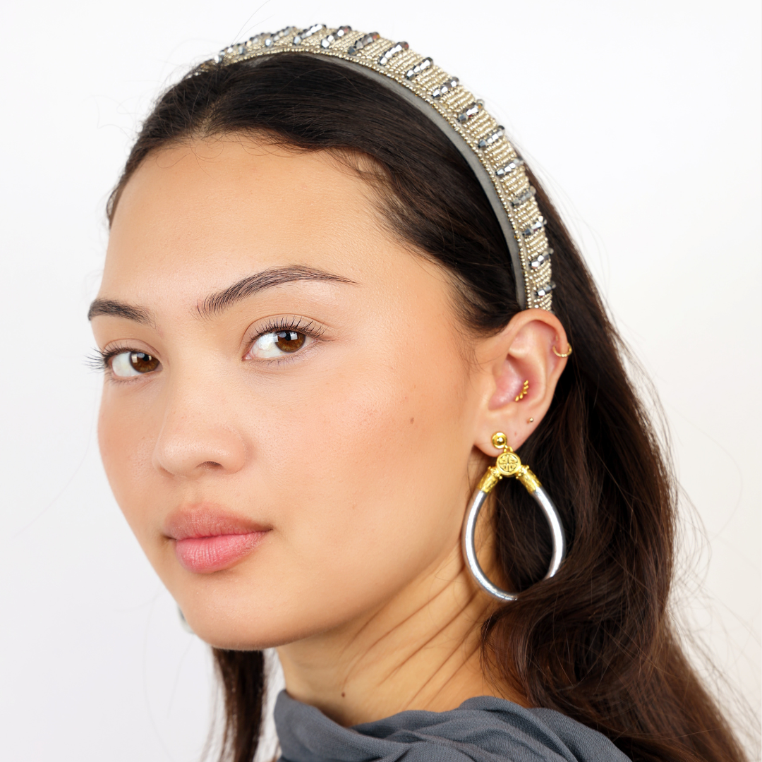 Plaza Duo Headbands - Silver