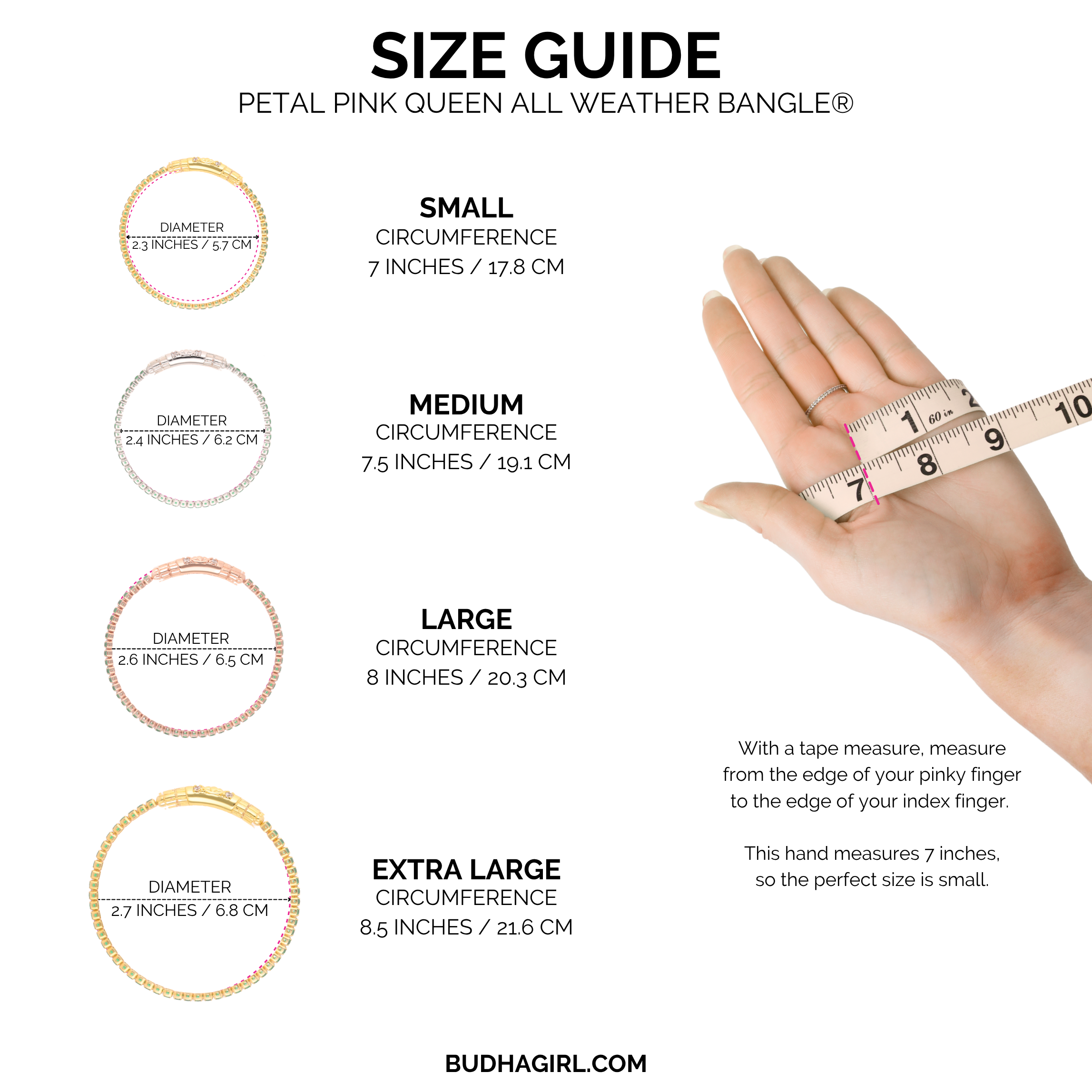 Queen All Weather Bangle® (AWB®) - Pink Petal