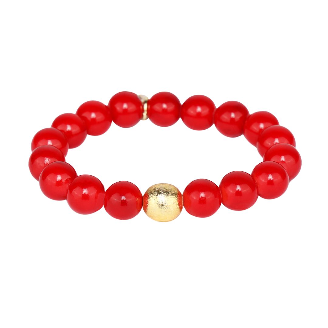 Red Berry Bianca Beaded Bracelet For Women | BuDhaGirl