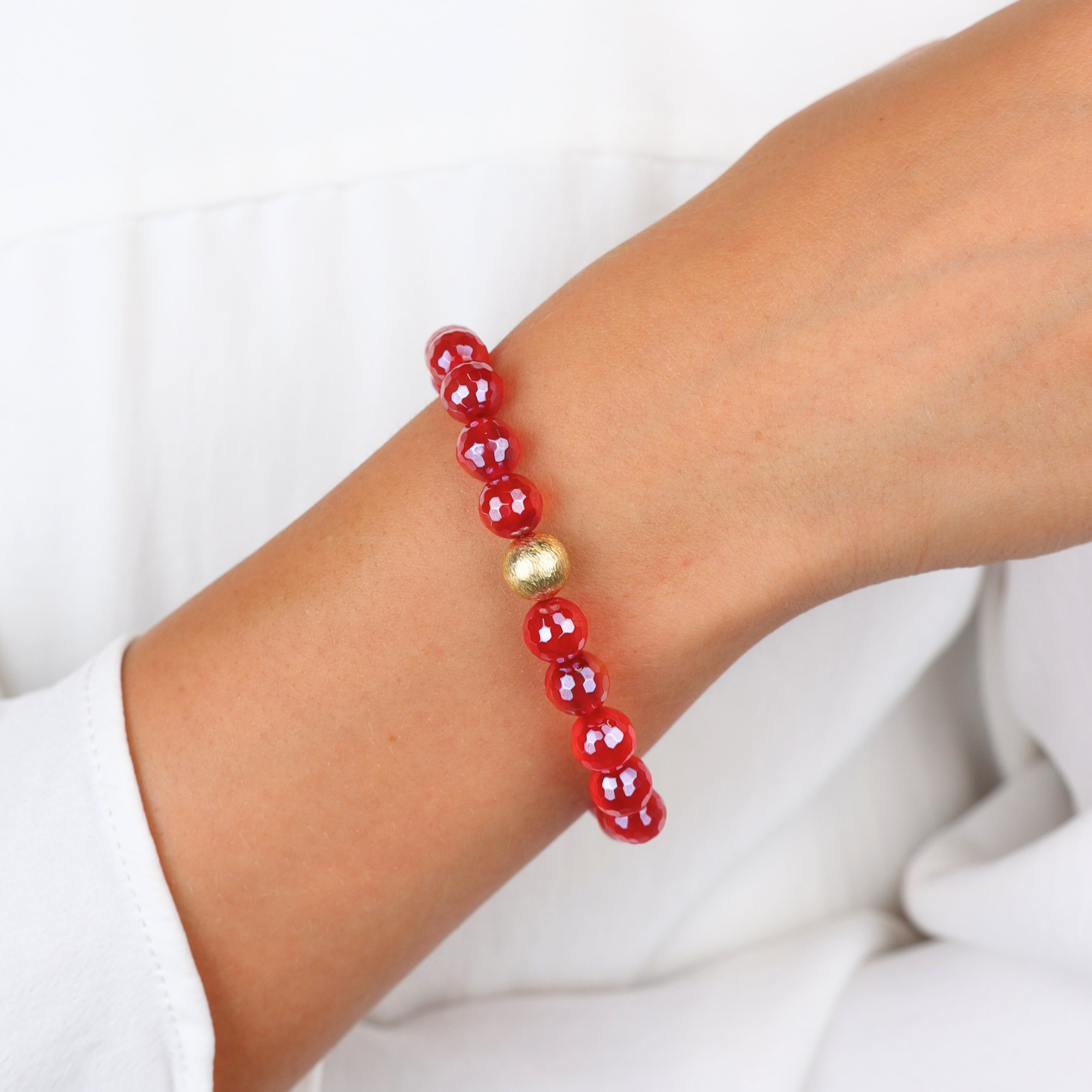 Scarlet Mini Mélange Beaded Bracelet