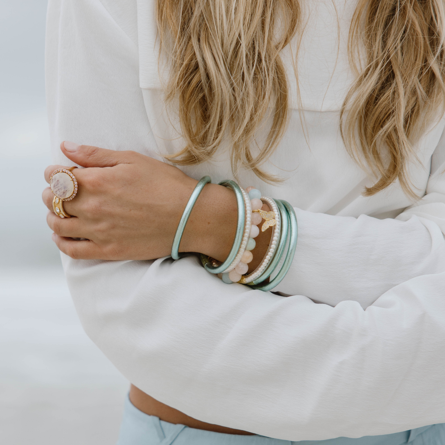 a close up of a woman's arms
