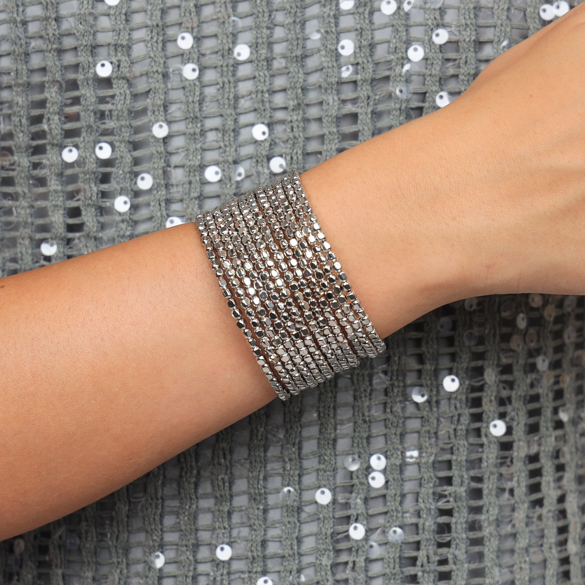 Pulsera envolvente de muñeca Silver Omega