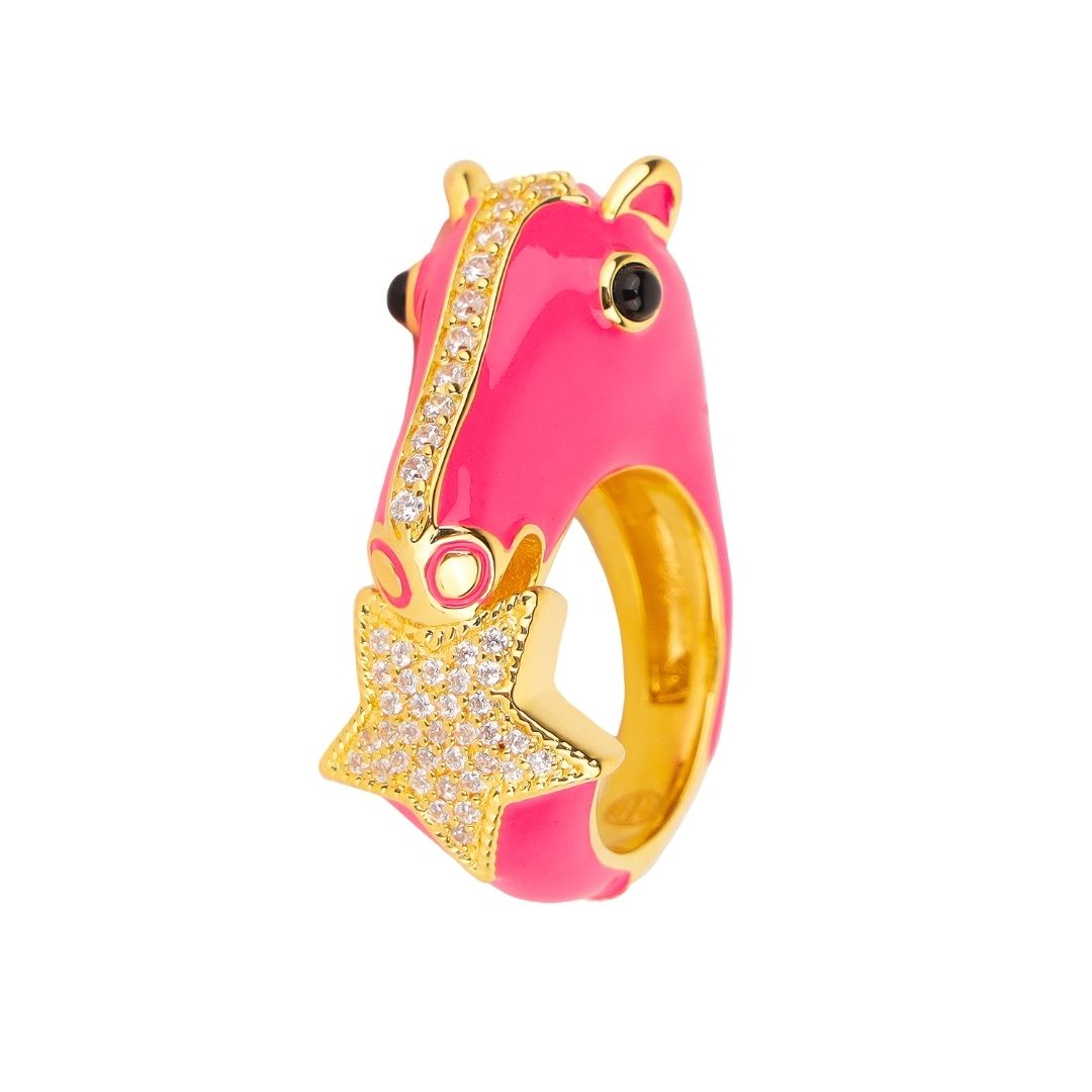 Pink Stallion Ring for Women | BuDhaGirl