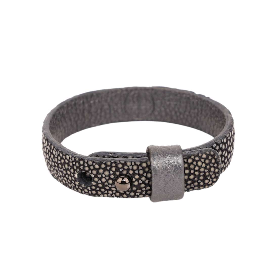 Stingray Graphite Wrist Wrap Bracelet For Men | BuDhaHomme by BuDhaGirl