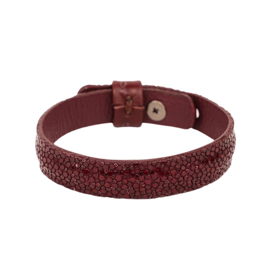 Stingray Burgundy Wrist Wrap Bracelet For Men | BuDhaHomme by BuDhaGirl