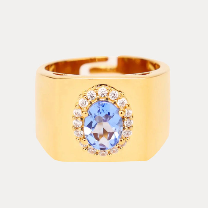 Gold Plated Brass Adjustable Birthstone Rings BuDhaGirl