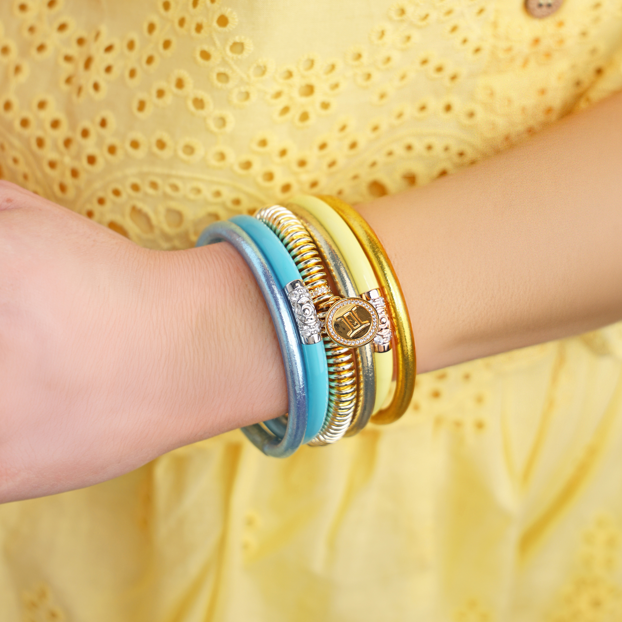 The Gemini Zodiac Stack with Charm Bracelet