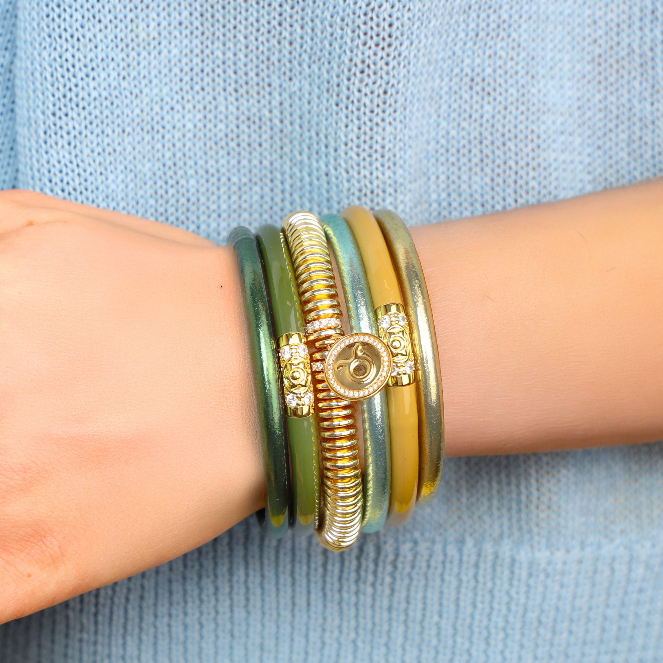 The Taurus Zodiac Stack with Charm Bracelet