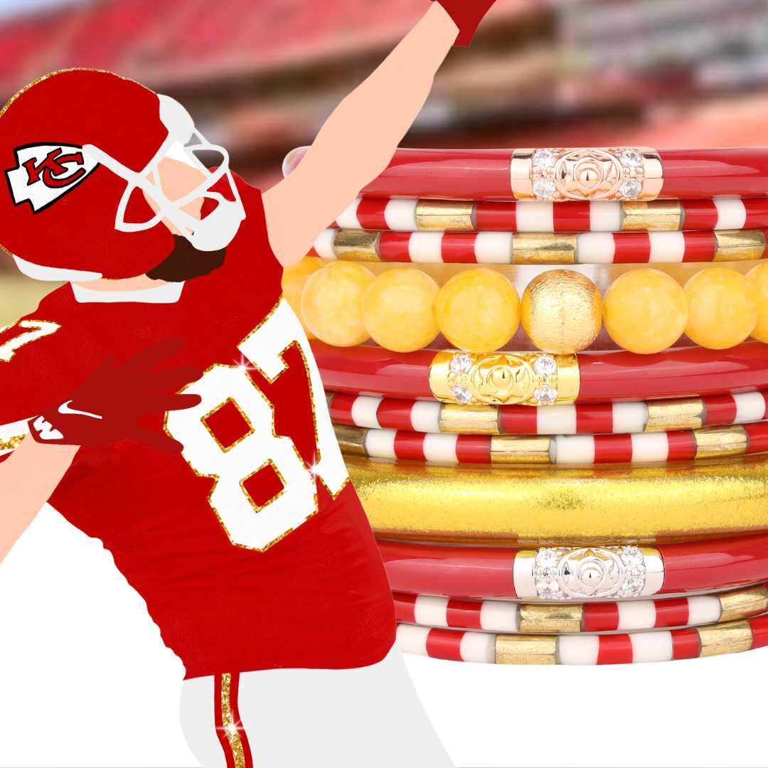 The Travis Kelce Stack | Kansas City Chiefs Jewelry for Women | BuDhaGirl Stack of the Week