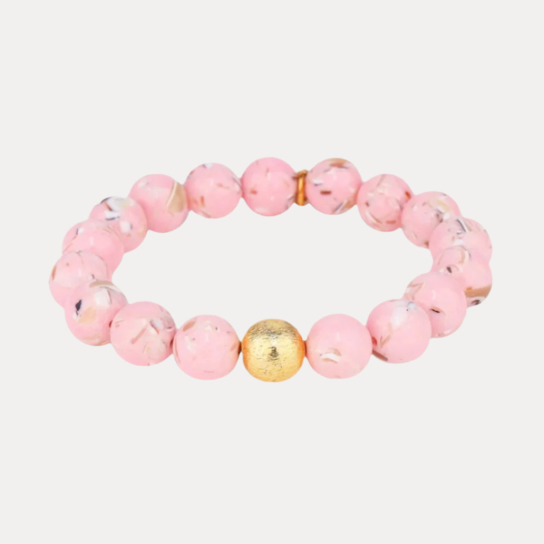 Etoile Marble Beaded Bracelet with Gold Accents | BuDhaGirl®